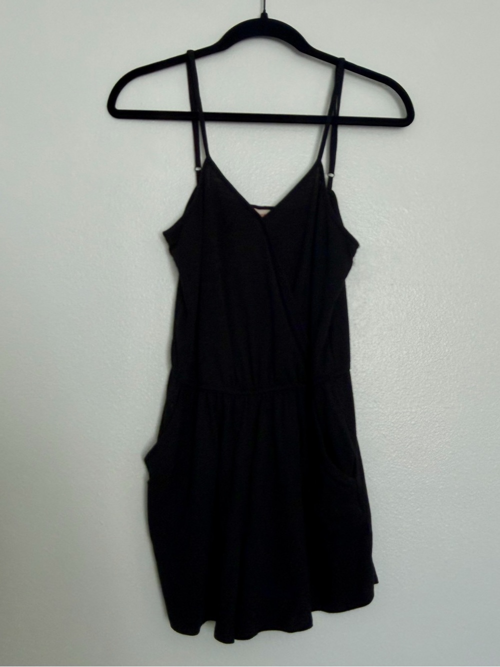 Mossimo Black Sleeveless Romper with Pockets – Size Medium